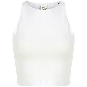 SF Womens/Ladies Cropped Crop Top / White